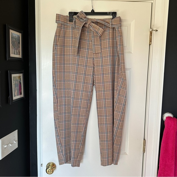 a new day Pants - A new day plaid bow pants